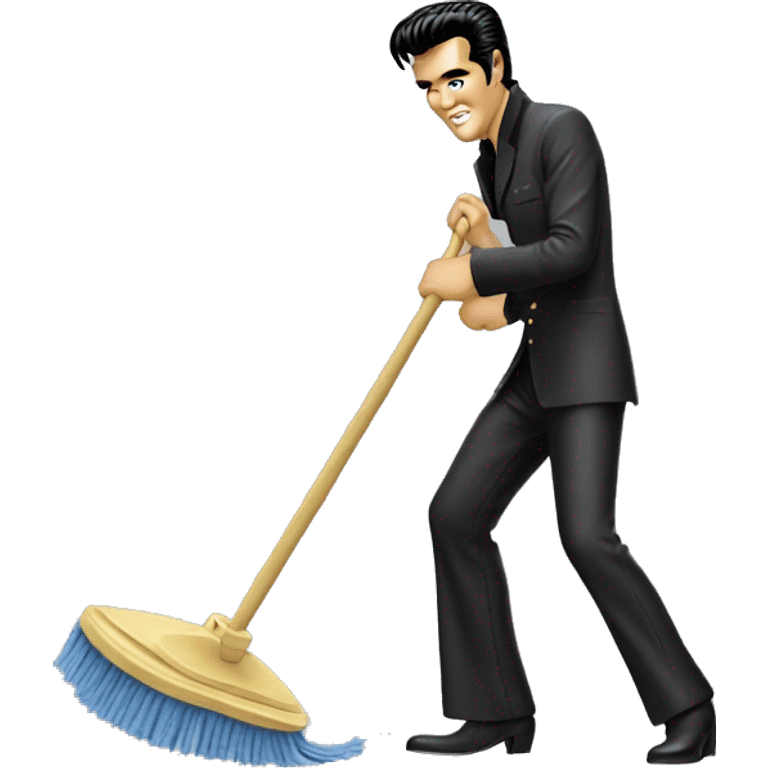 Elvis Presley mopping emoji