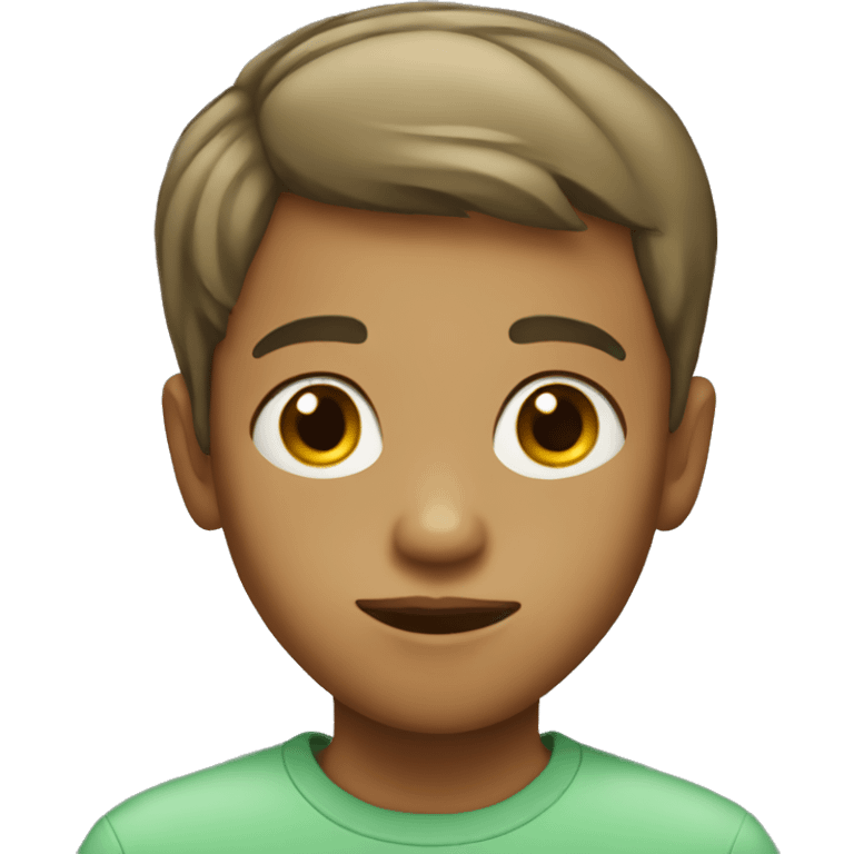 kid with very short hair emoji