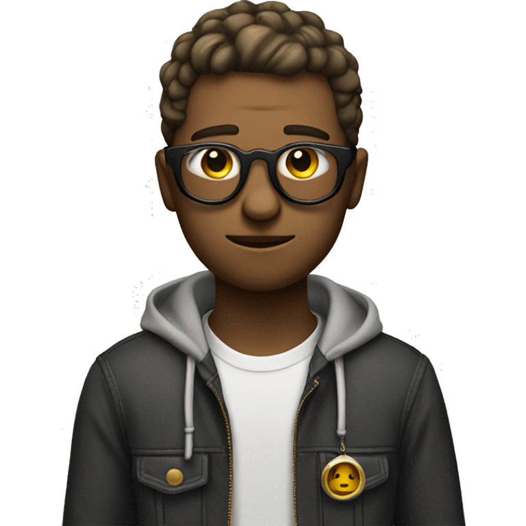 Skale with a lupe on the head emoji