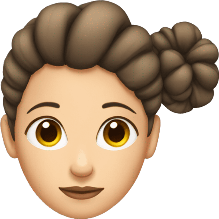 woman hair in bun sleeping  emoji