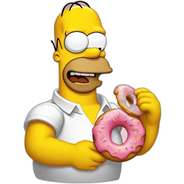 Homer simpson eating a donut emoji