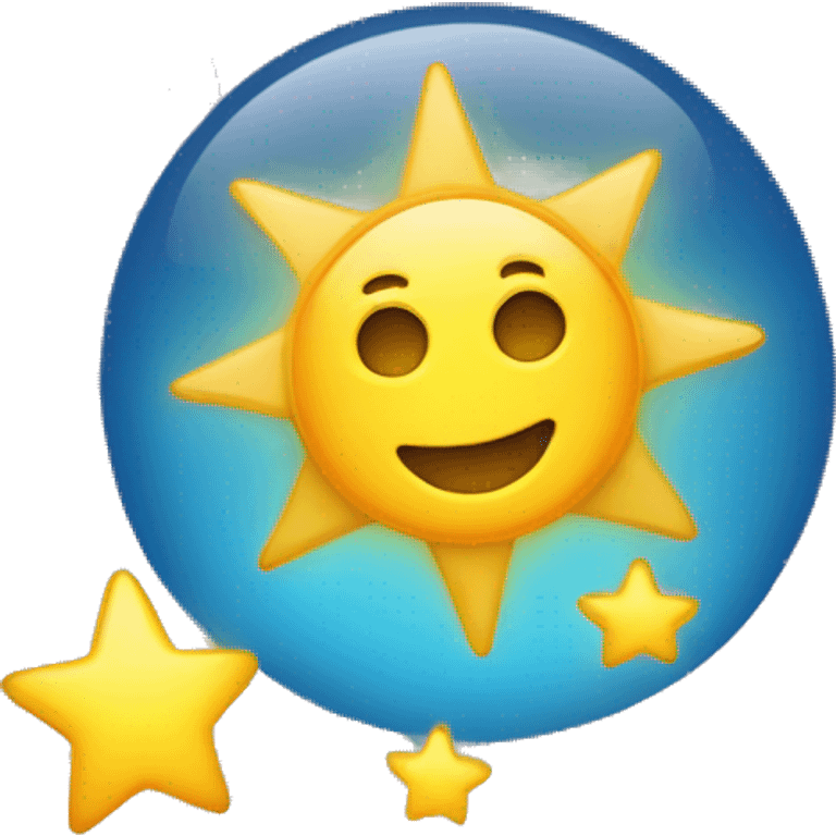 sonne mit strahlen und sternen emoji