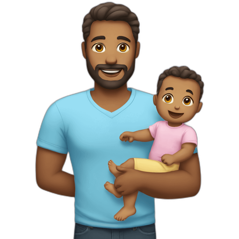 dad with baby emoji