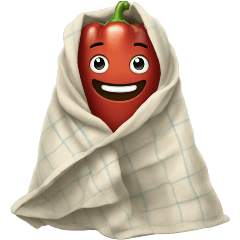 happy pepper in blanket emoji