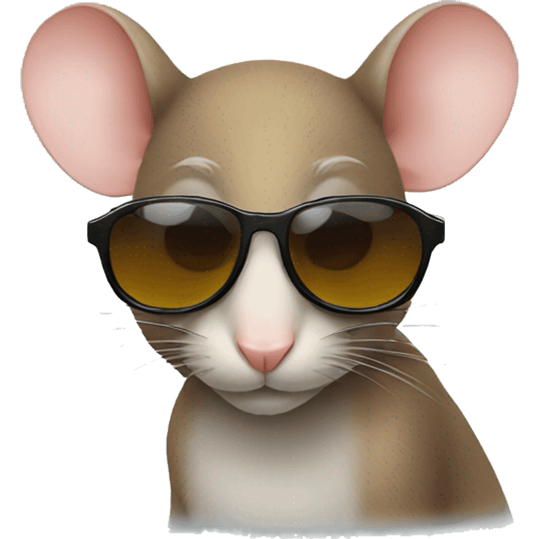 Mouse wearing sunglasses emoji