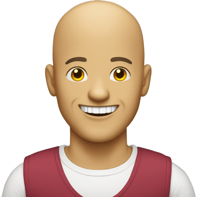 bald man with yellow teeth emoji