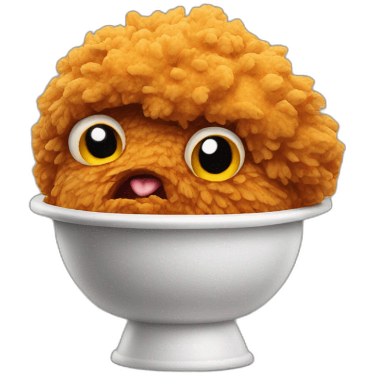 Fried chicken monster emoji