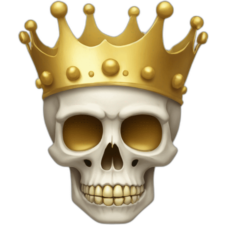 skull with gold crown emoji