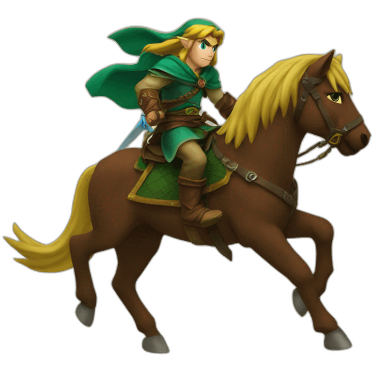 link riding ganon emoji