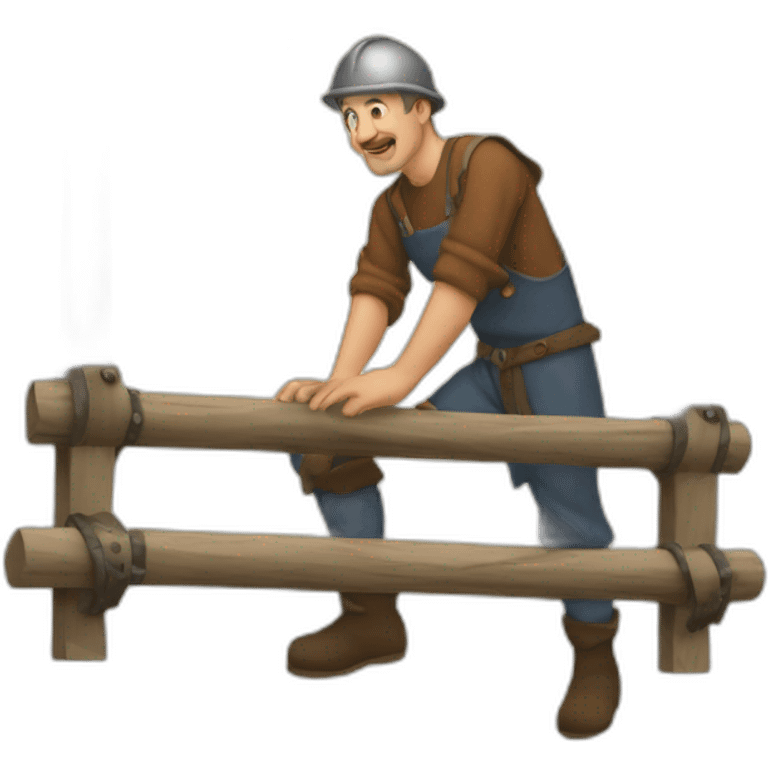 medieval scaffolder at work emoji