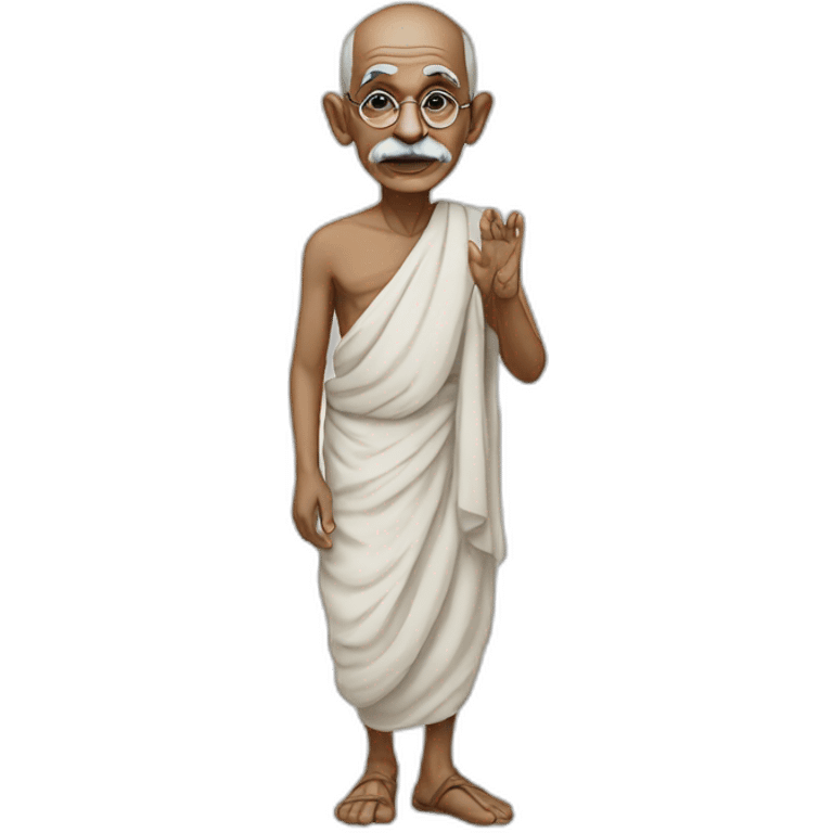 Gandhi wlaking  emoji