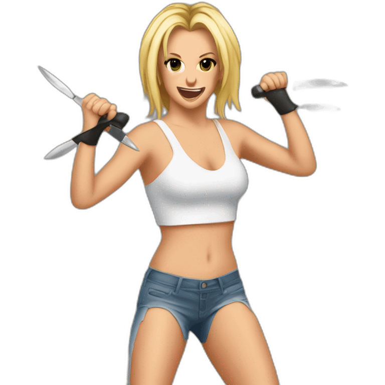 britney spears dancing with two knives emoji