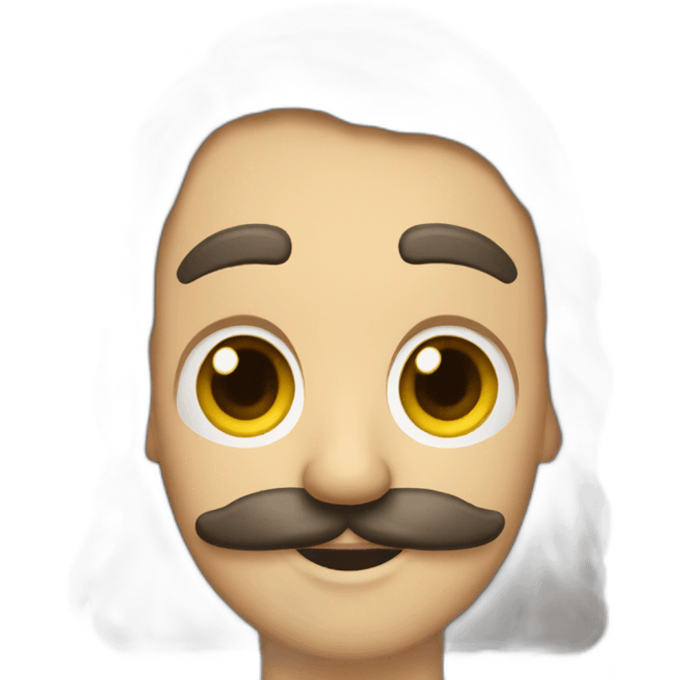 una-cada-sin-bigote-pelo-canoso emoji