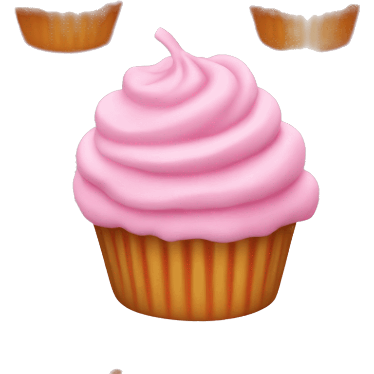 Light Pink pumpkin cupcake emoji