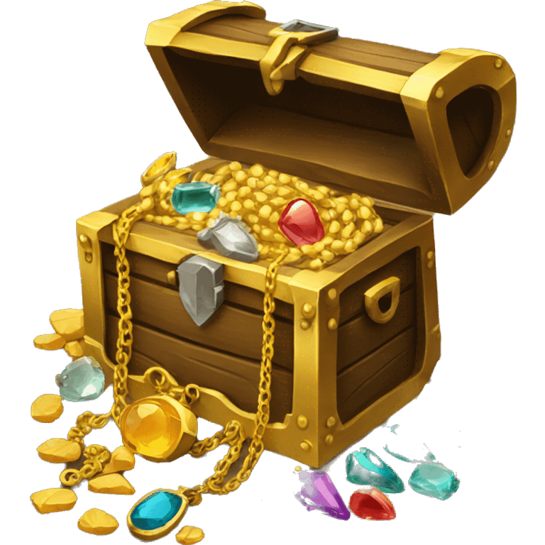 treasure chest with jewelry emoji