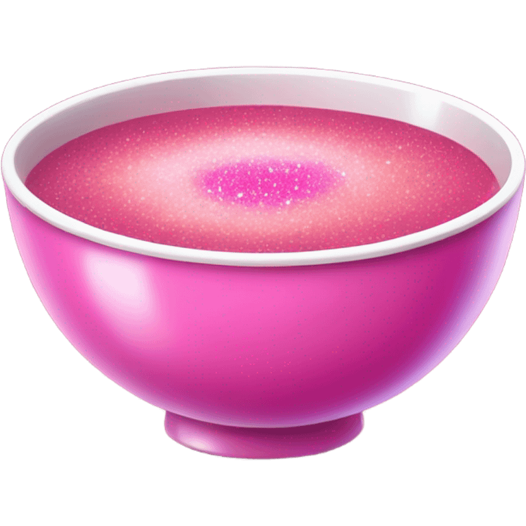 Pink soup with glitter  emoji