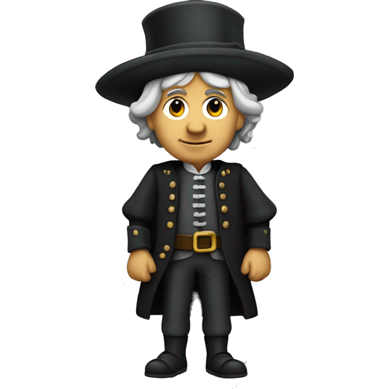 christopher columbus full body with grey hair and black tophat emoji