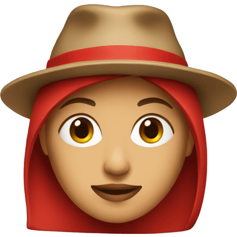 woman with a red hat emoji