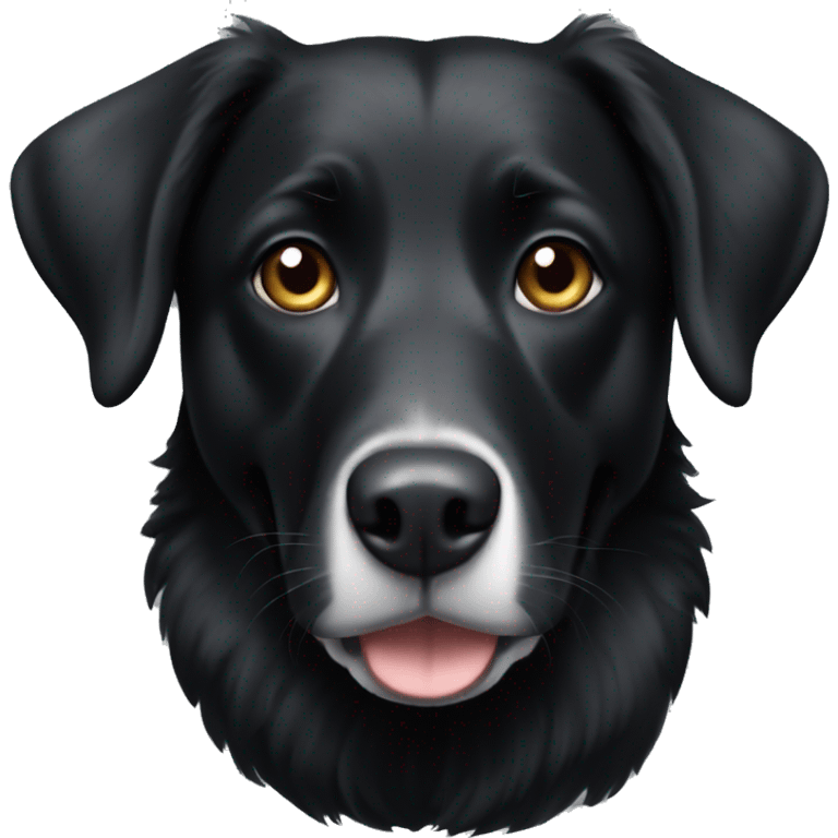 black lab mixed with border collie (fully black) emoji