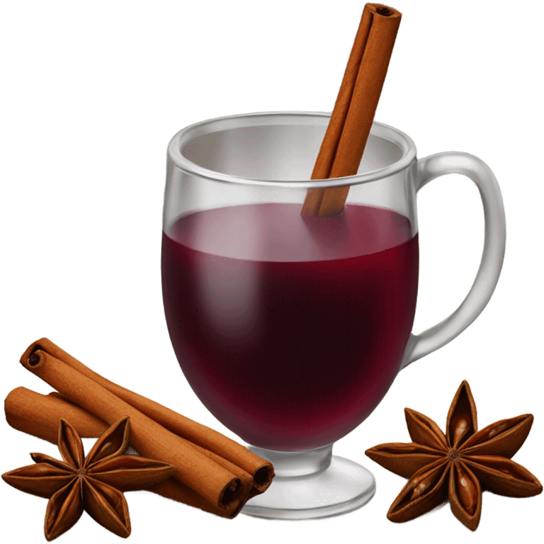 Mulled wine with star anise emoji