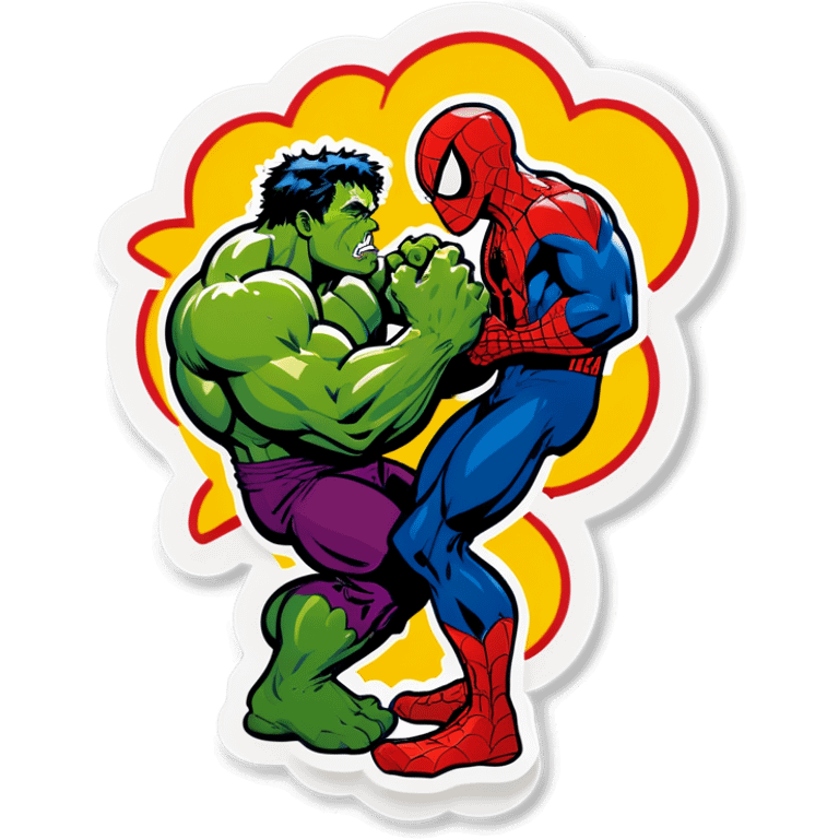 Spiderman kiss hulk emoji