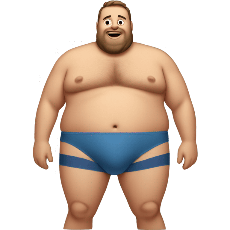 Fat guy in underwear emoji