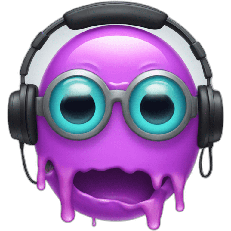 Slime wearing a headset emoji