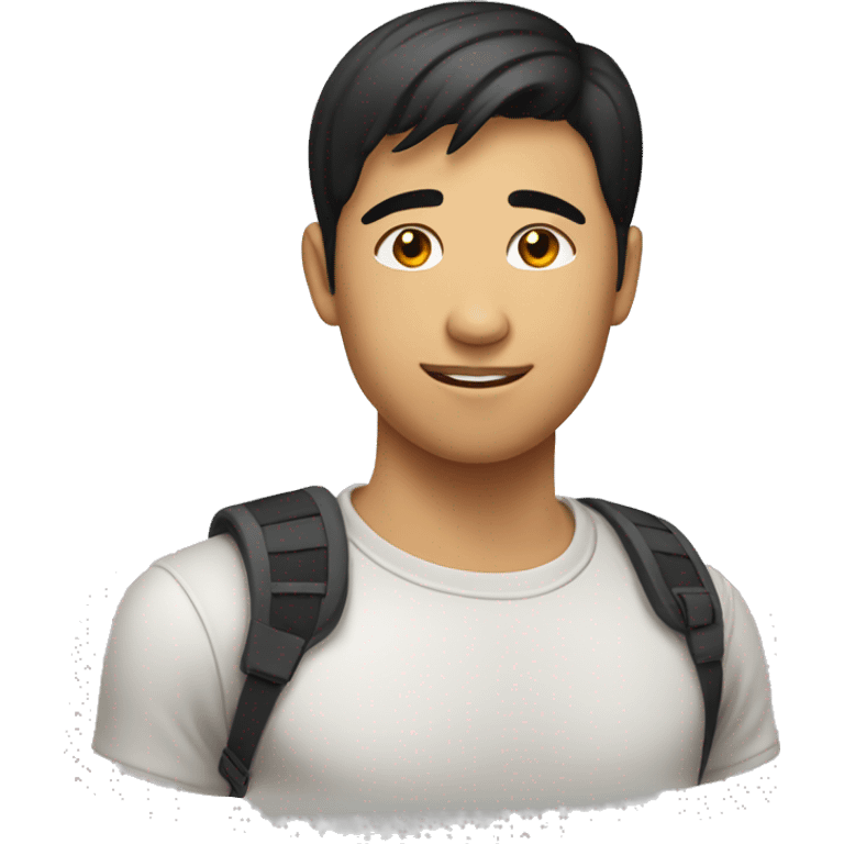 Asian guy Hispanic girl in love emoji