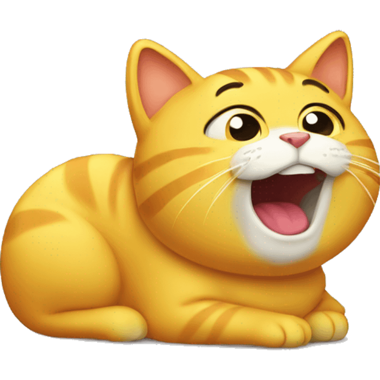 farting yellow cat emoji