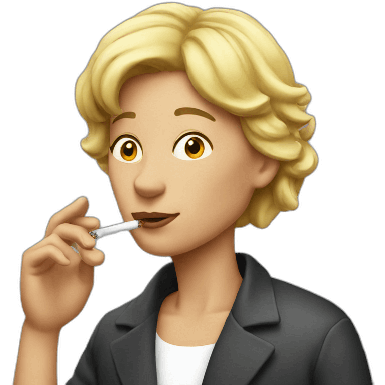 male wife smoking a cigarette emoji