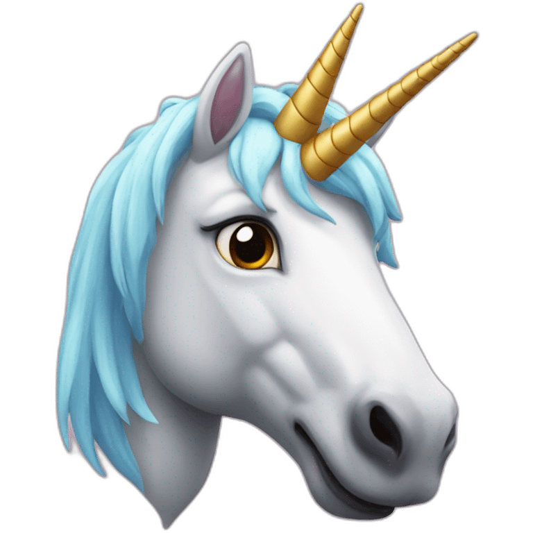 Crazy unicorn emoji