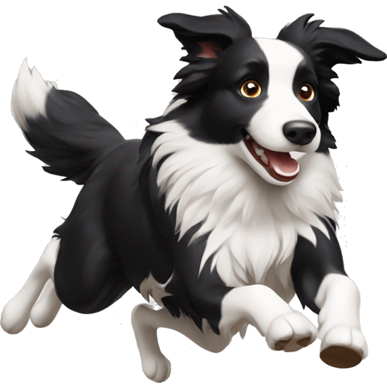 Border collie running agility  emoji