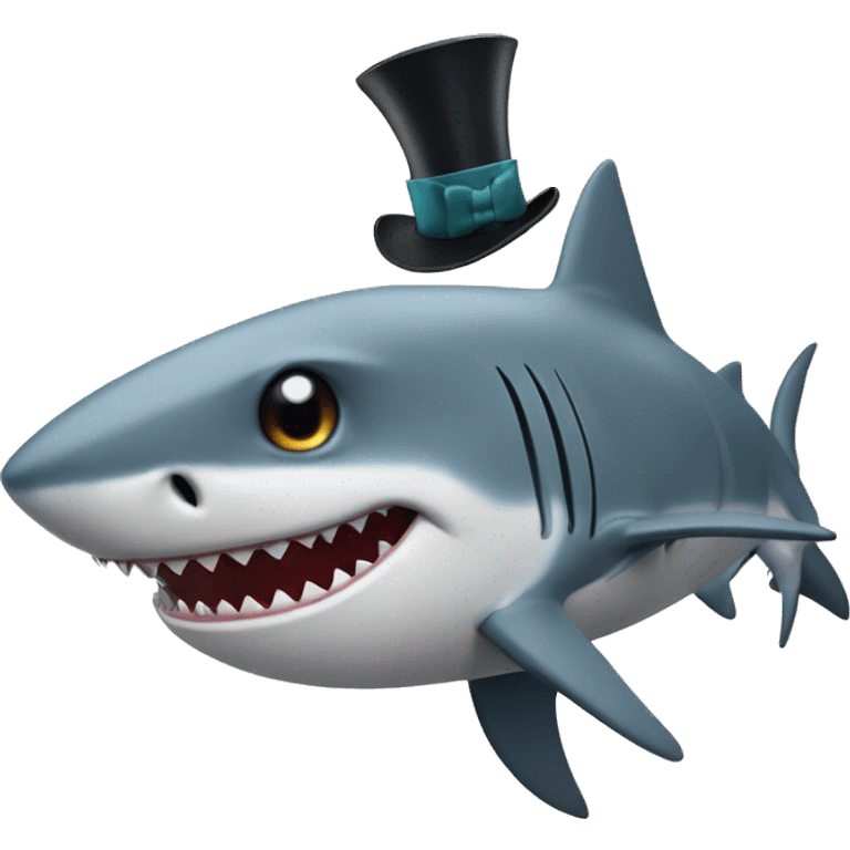 shark with a tophat emoji