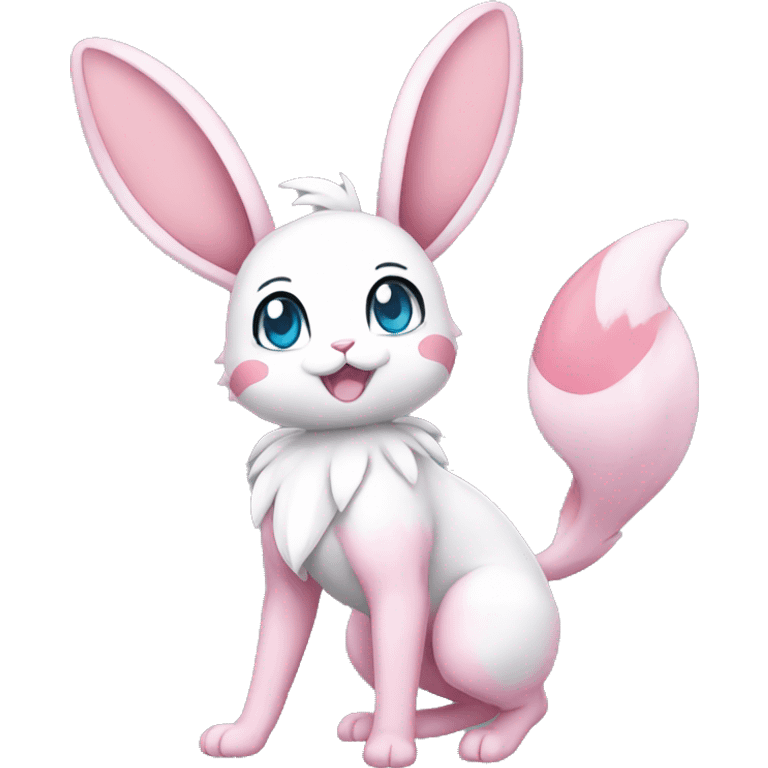 Sylveon-Bunny-Pokémon full body emoji