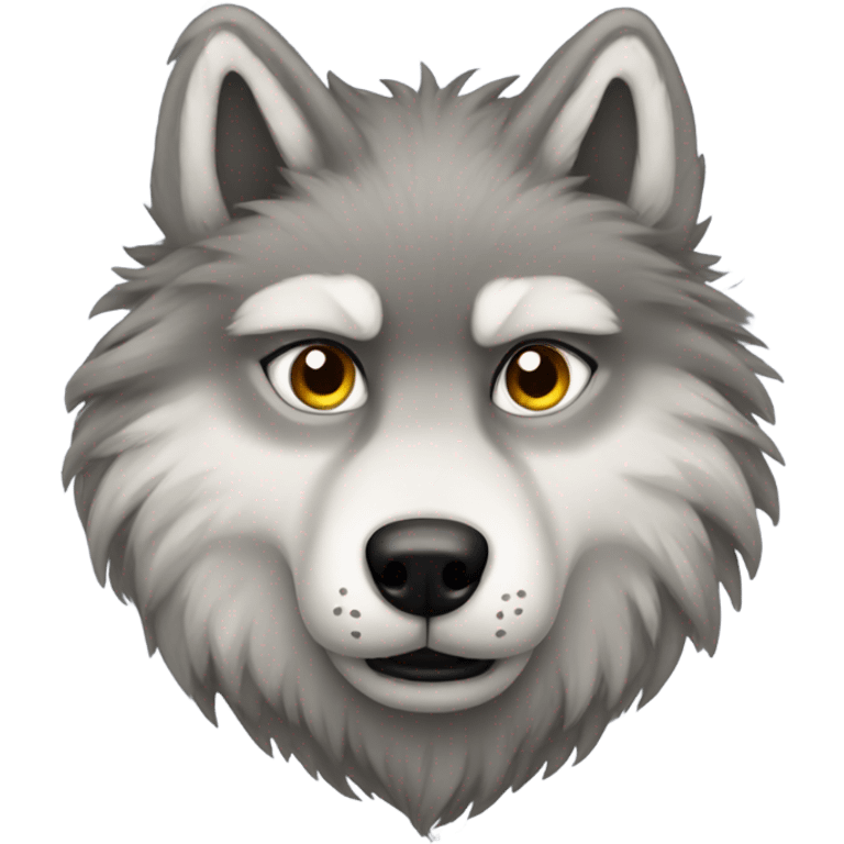 Fluffy wolf emoji