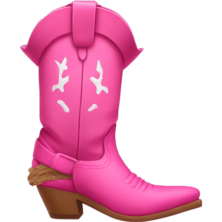 Pink cowboy boots  emoji