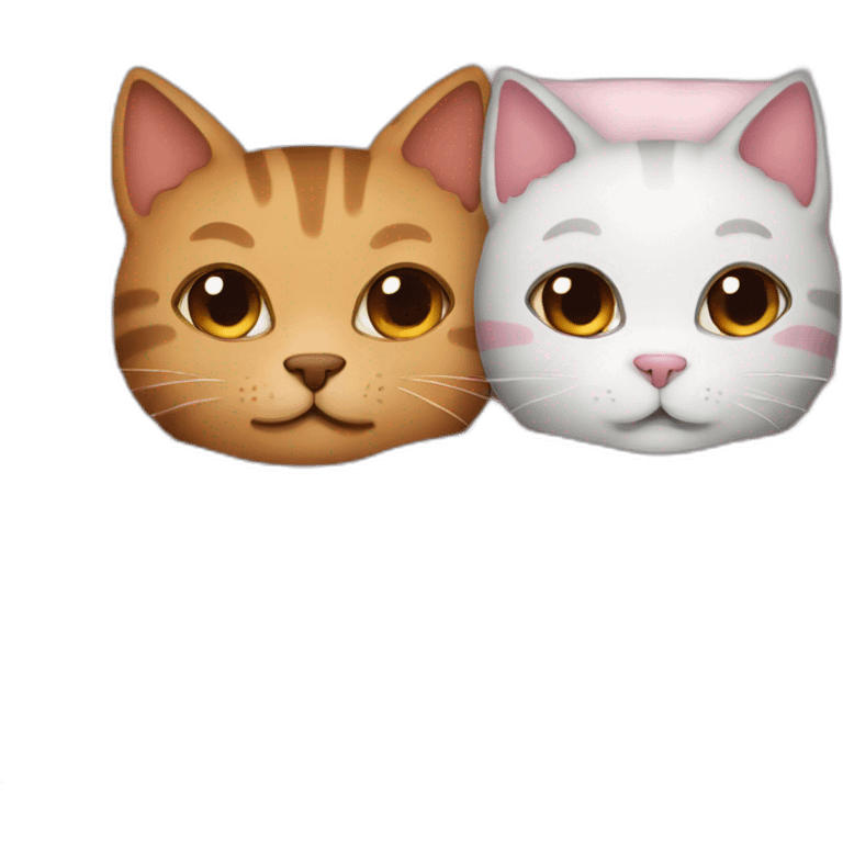 two cute cats in bed emoji