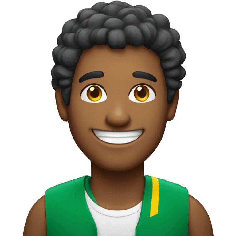 Smiling Brazilian man emoji