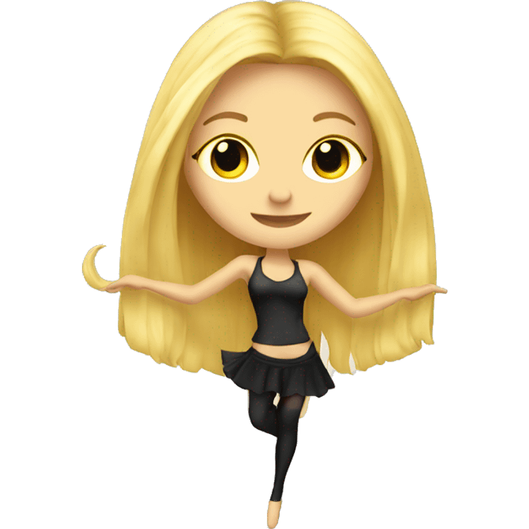 A Woman with Long blond hair who make Pole Dance  emoji