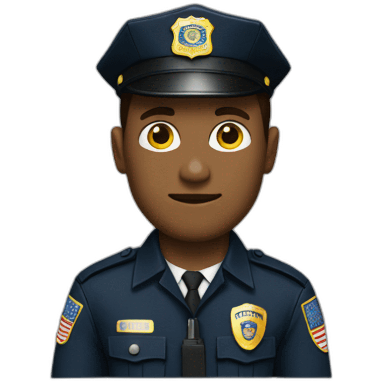 police officer with FBI clothing emoji