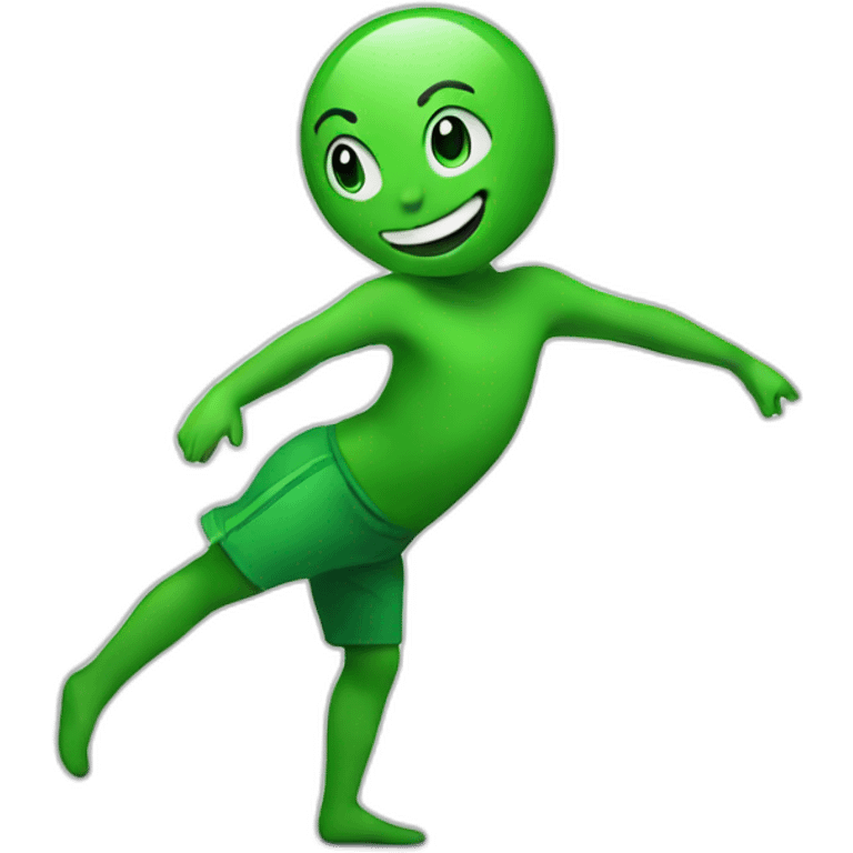 Green dancing emoji