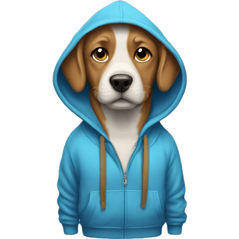 dog wearing a hoddie emoji