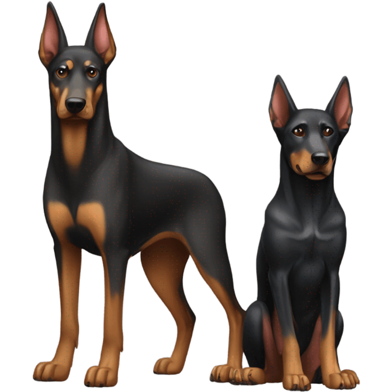 wolf and dog doberman emoji