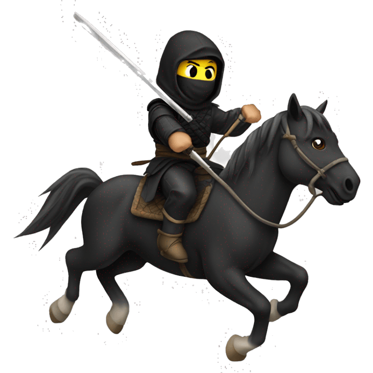 ninja riding horse emoji