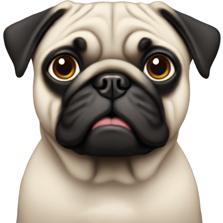 Pug black emoji