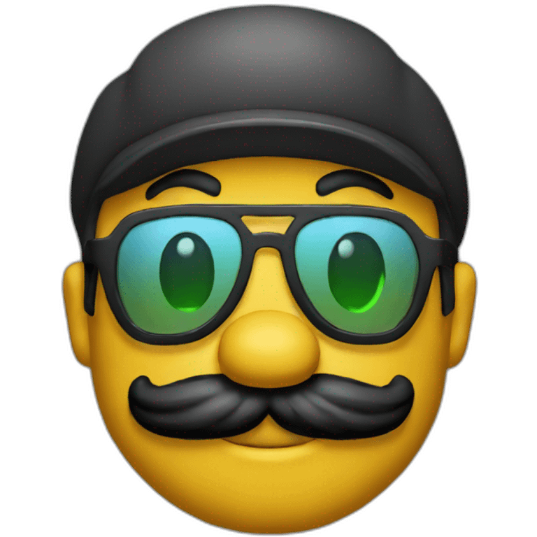 Mario with sunglasses  emoji