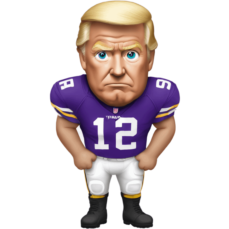 Trump doing the griddy in Vikings jersey  emoji