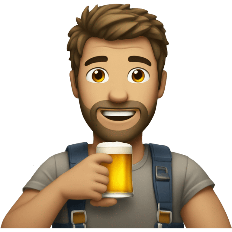 Guy drinking beer emoji