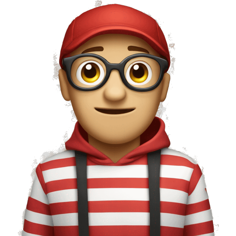 ant dressed as Where is Wally emoji