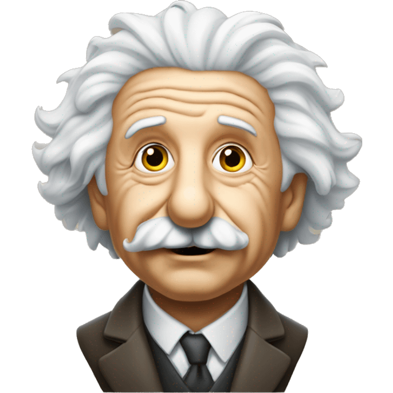 alber einstein vawes with hand emoji